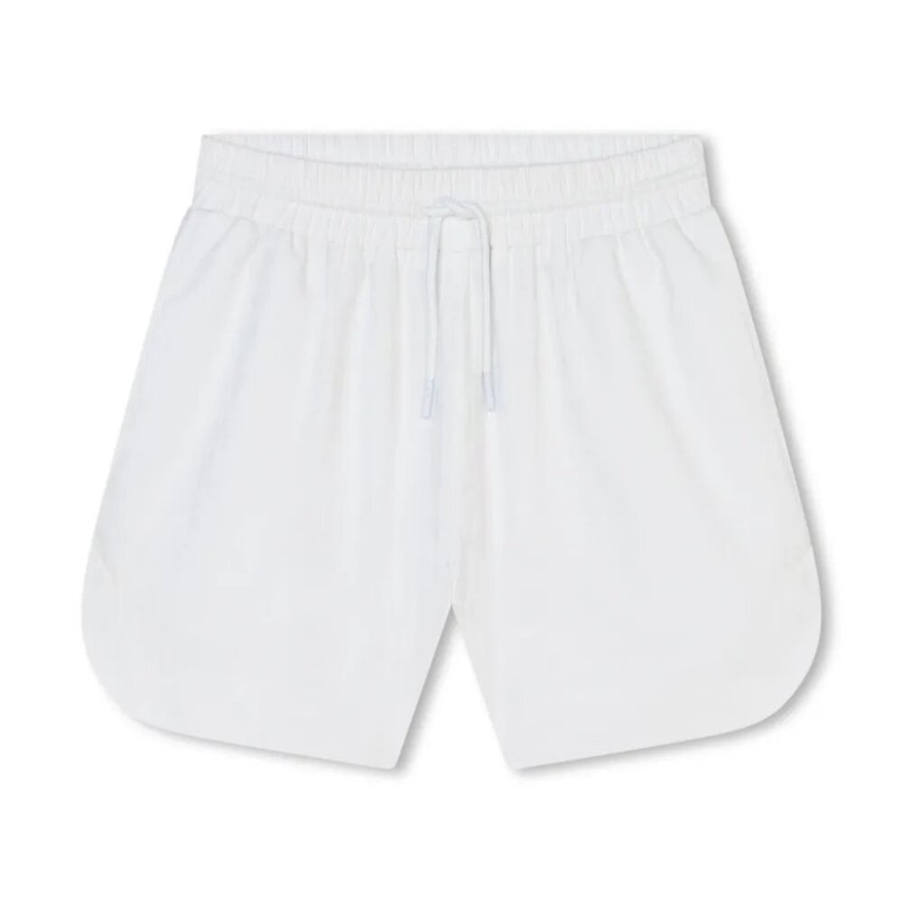 NWT Marc Jacobs Kids logo-jacquard cotton track style shorts in white